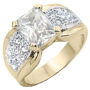 THINK CHRISTMAS! 5.00ctw Diamond & Diamond ZrO2 Ring / Size 7