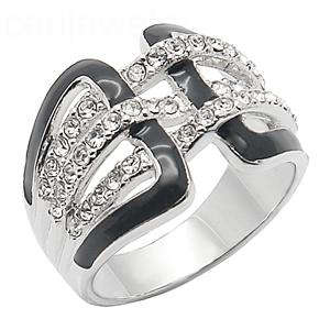 THINK CHRISTMAS! 1.50ctw Diamond & Diamond ZrO2 Ring / Size 8