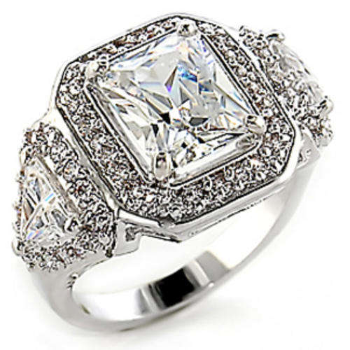 THINK CHRISTMAS! 5.00ctw Diamond & Diamond ZrO2 Ring / Size 7