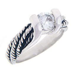** Read B4 Bidding ** 1.00ctw Designer Inspired Diamond ZrO2 Ring / Size 4