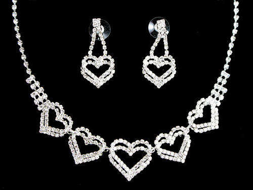** Read B4 Bidding ** Diamond & Diamond RC Necklace / Earrings Set