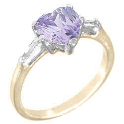 2.75ctw Tanzanite & Diamond ZrO2 Ring / Size 7.25