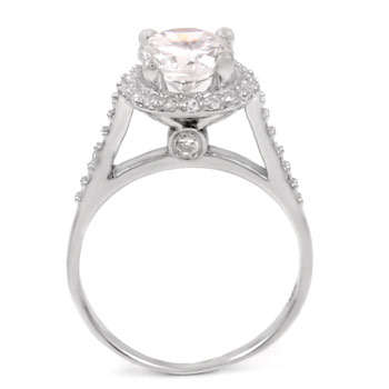 .925 Sterling Silver ZrO2 Ring