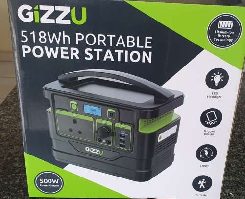 GIZZU 518Wh Portable Power Station 1 x 3 Prong SA Plug Point