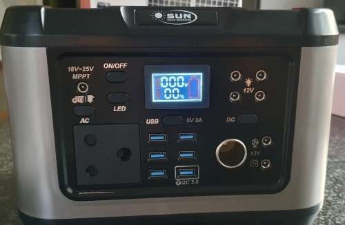 New 500W UPS Portable Power Station Back Up Power with Solar Panel (LifePO4 Battery)