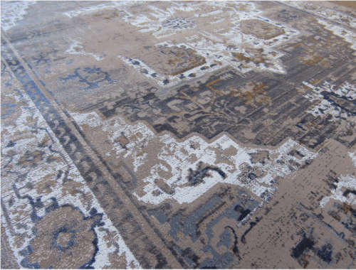 Vintage Inspired Brown & Grey Rug