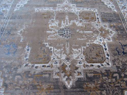 Vintage Inspired Brown & Grey Rug