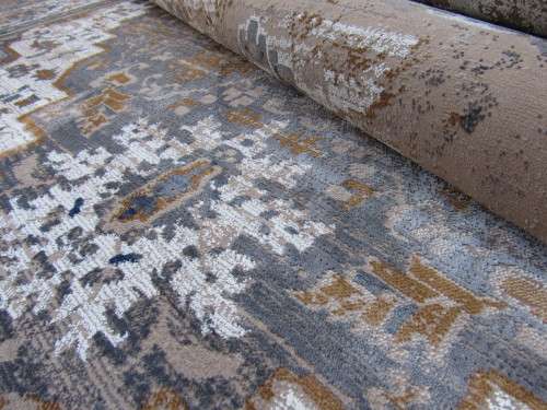 Vintage Inspired Brown & Grey Rug