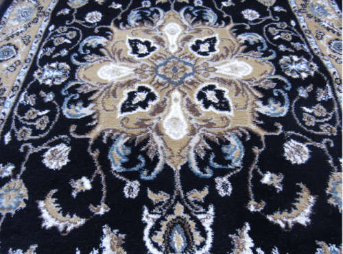 Oriental Medallion Beige Blue 8m Runner