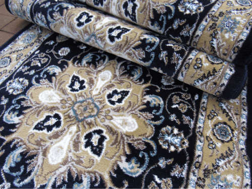 Oriental Medallion Beige Blue 8m Runner