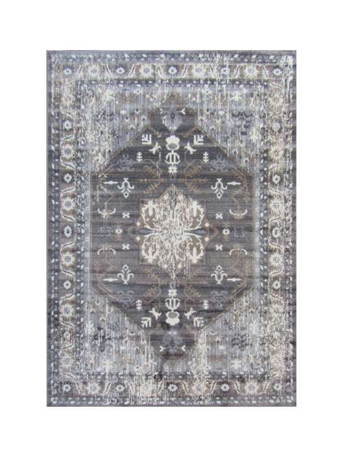 Vintage Rug - Grey - Brown - 2m x 2.9m