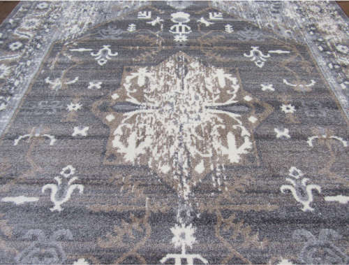 Vintage Rug - Grey - Brown - 2m x 2.9m