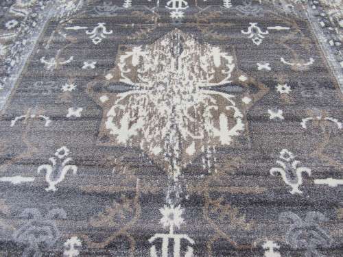 Vintage Rug - Grey - Brown - 2m x 2.9m