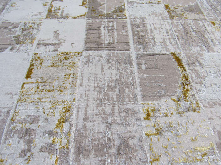Modern Beige and Gold Design Carpets and Rug