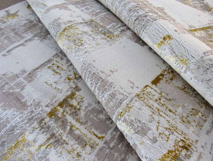 Modern Beige and Gold Design Carpets and Rug