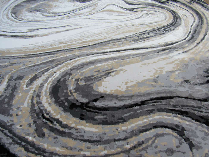Modern Contemporary Grey Swirl Rug