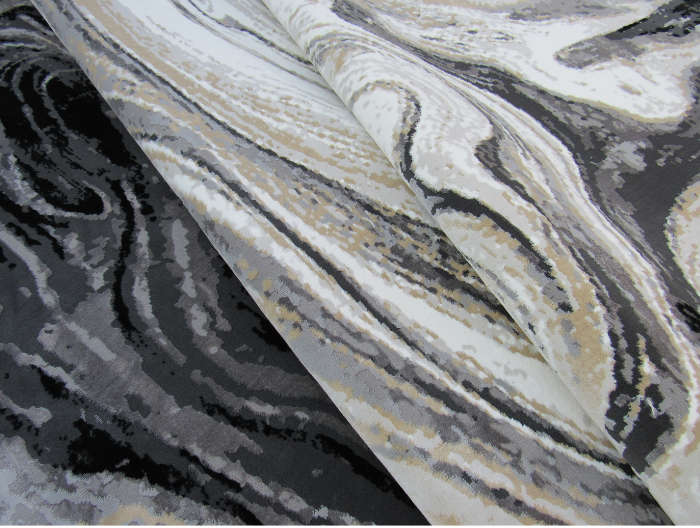 Modern Contemporary Grey Swirl Rug