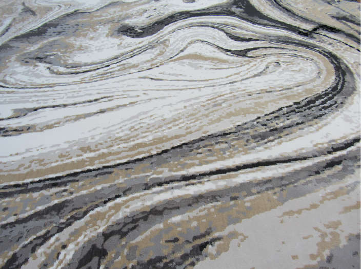 Modern Contemporary Grey Swirl Rug