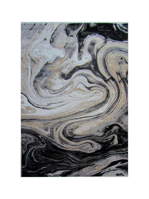 Modern Contemporary Grey Swirl Rug