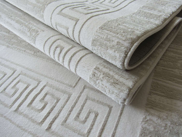 Beige Modern Plain Rug