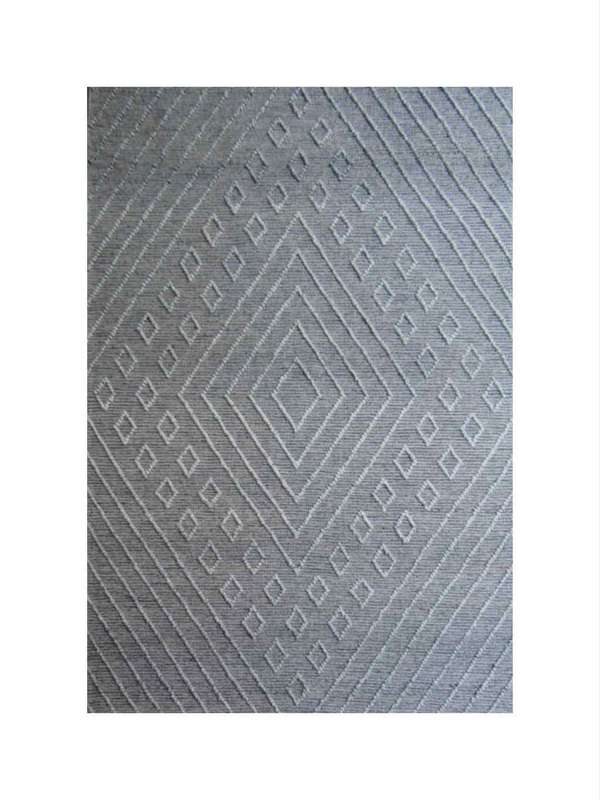 Indian Handmade White & Grey Rug (1.8 x 2.7m)