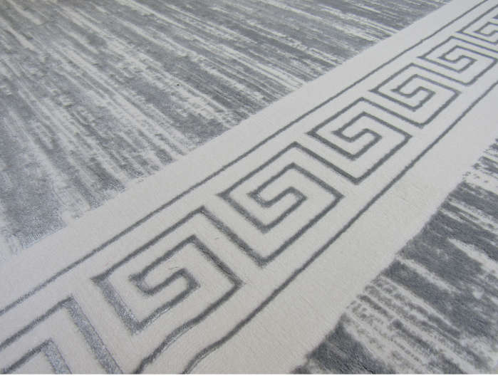 Modern Grey White Rug