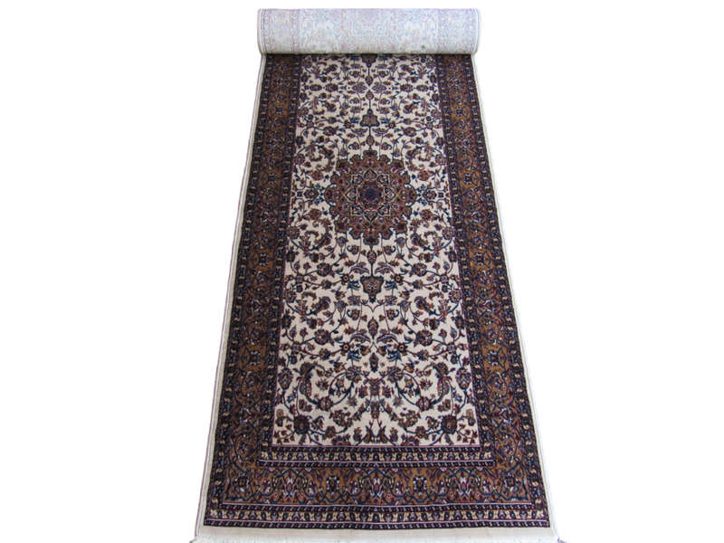 Persian Inspired Kashan Runner Rug - 80 x 4m