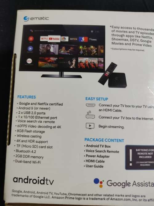 Ematic 4K Ultra HD Android TV Box