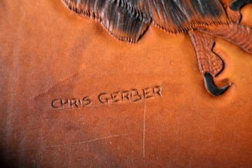 EAGLE PYROGRAPHY ON LEATHER BY CHRIS GERBER