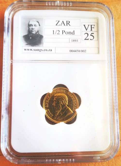 *1893 ZAR Kruger Halfpond Ultra Scarce*