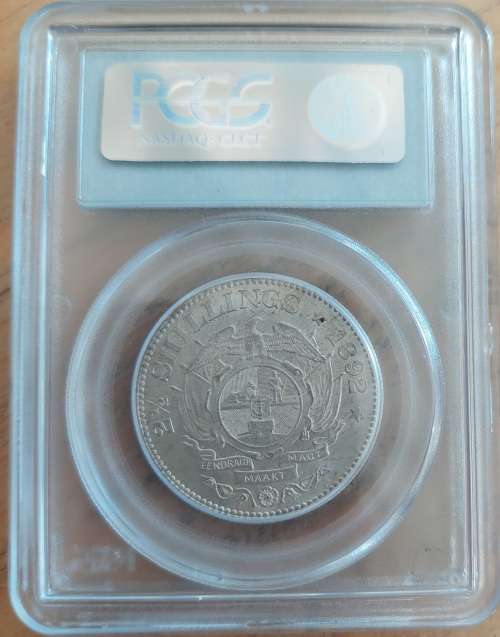 *1892 ZAR Kruger Halfcrown 2/6 PCGS Graded MS62