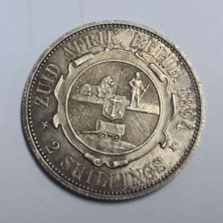 *1894 ZAR Kruger Florin 2/ Graded AU58
