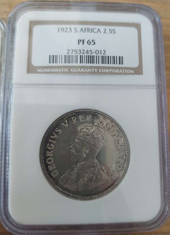1923 Union of South Africa Halfcrown NGC Graded PF65