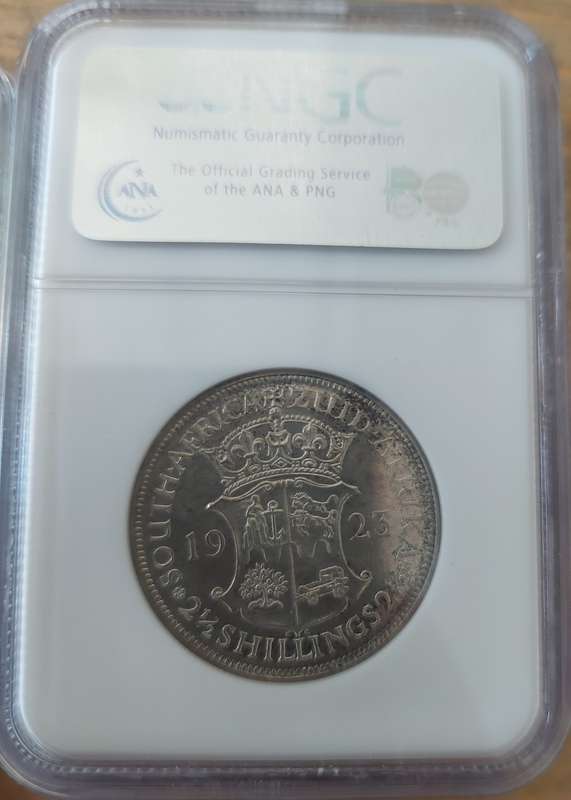 1923 Union of South Africa Halfcrown NGC Graded PF65