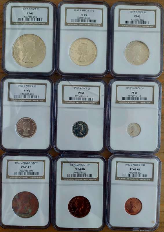 1959 Union of South Africa  Proof Set NGC  Graded