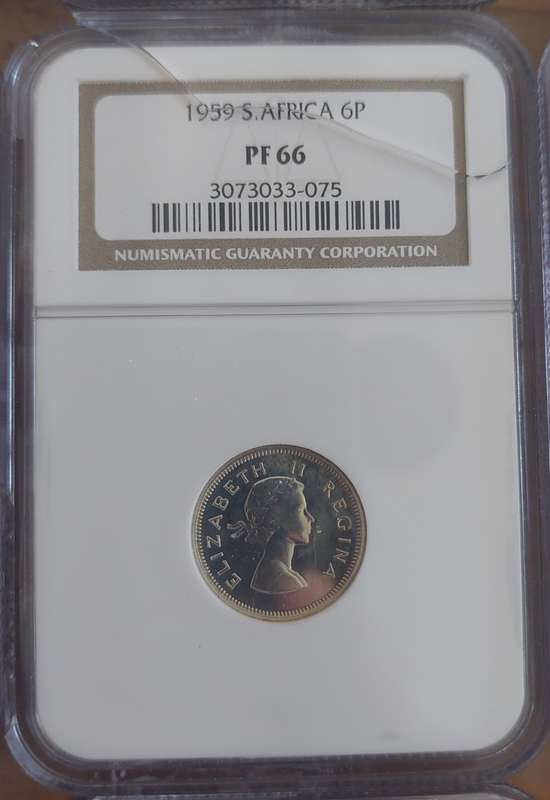 1959 Union of South Africa  Proof Set NGC  Graded