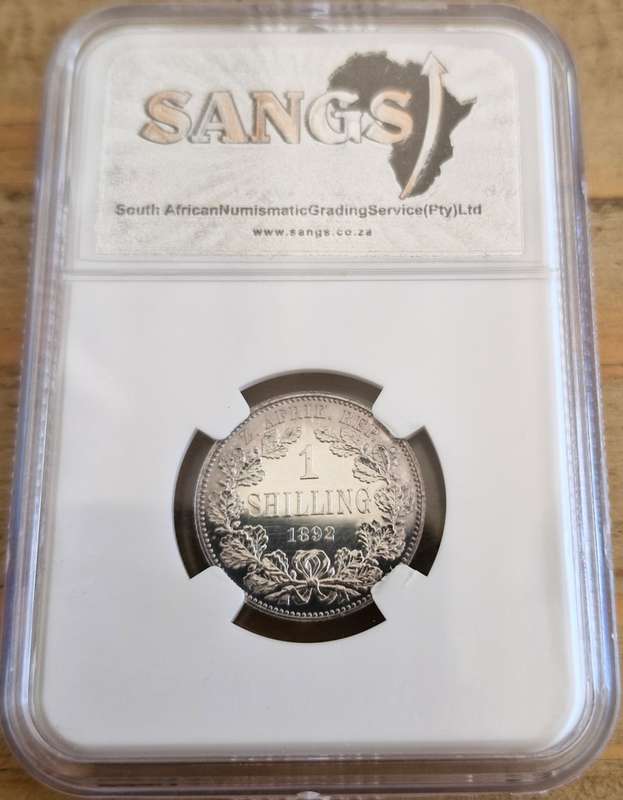 *1892 ZAR Kruger Proof Shilling Graded PF64 Wow