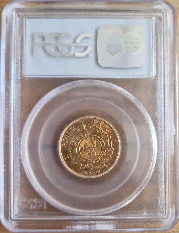 1898 ZAR Kruger Pond Graded MS61