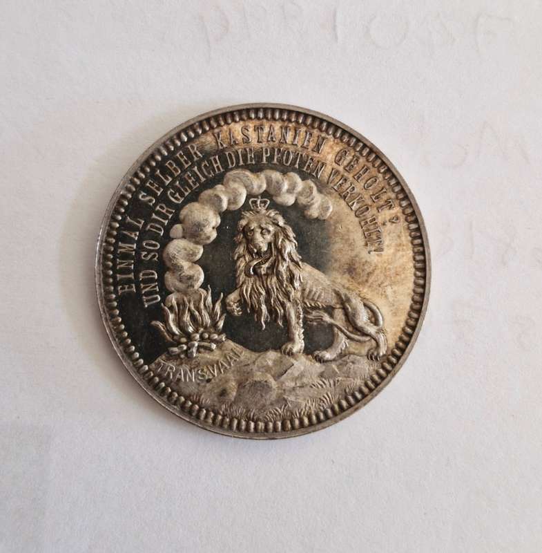 1900 Boer War Paul Kruger- German Satirical Medal