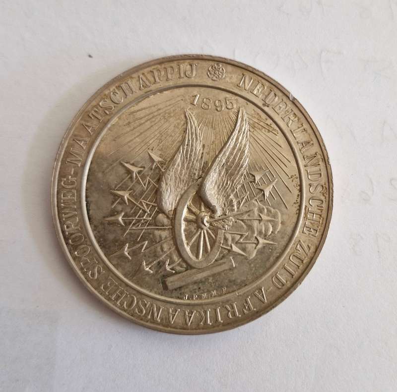 1895 Pre Boer War Paul Kruger Opening of the Delagoa Bay Railway Silver Medal