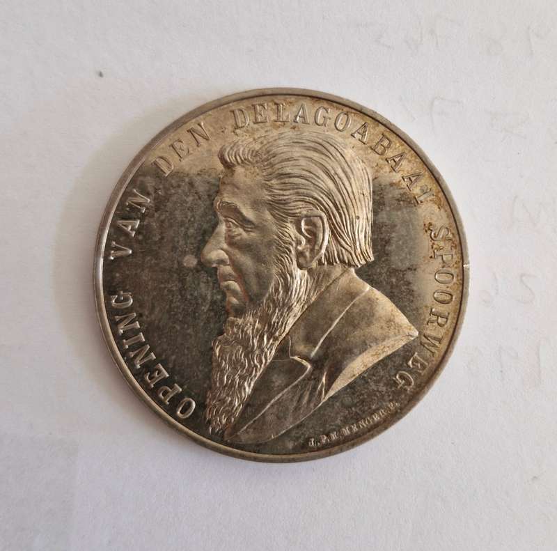1895 Pre Boer War Paul Kruger Opening of the Delagoa Bay Railway Silver Medal