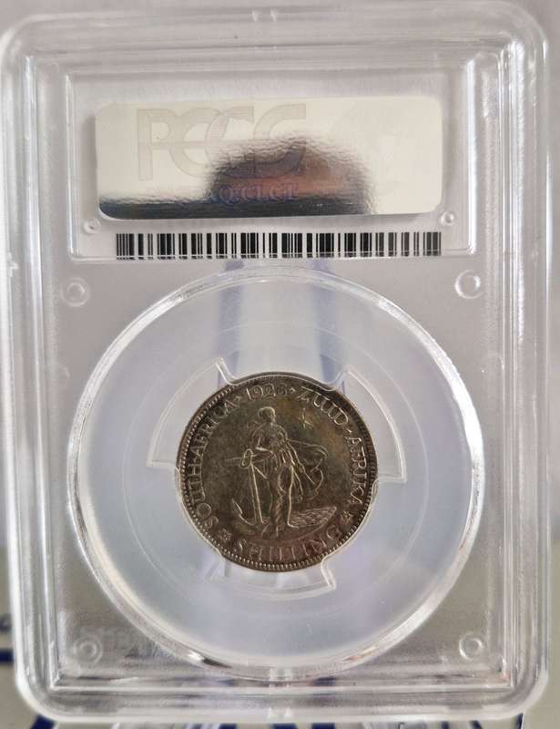 1926 Union of South Africa Shilling PCGS Graded AU