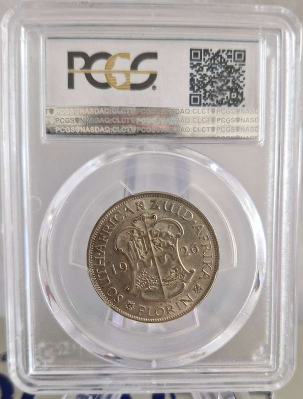 1926 Union of South Africa 2 Shillings PCGS Graded AU