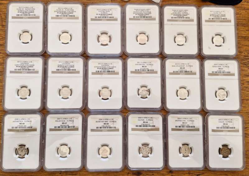 2003-2015 Silver Fly Press Tickey 2 1/2c Set NGC graded PF70UC