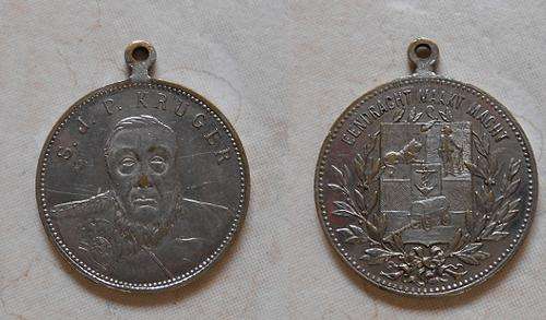 1900 President Kruger Full Face Medallion