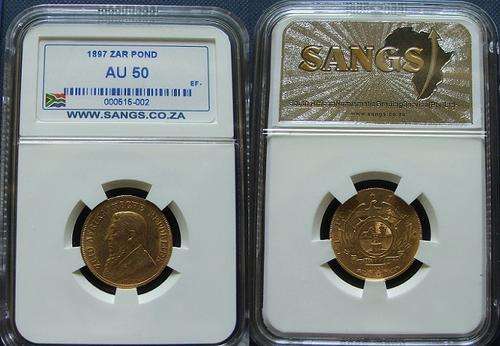 **1897 ZAR Kruger Pond AU50**