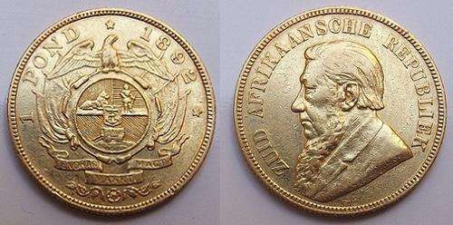 1892 ZAR Kruger Pond Double Shaft EF