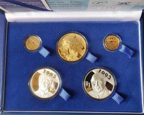 2007 Protea Mandela De Klerk 5 Coin Proof Set