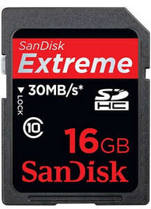 SanDisk Extreme SDHC 16GB Class 10 SDHC Card 30MB/s