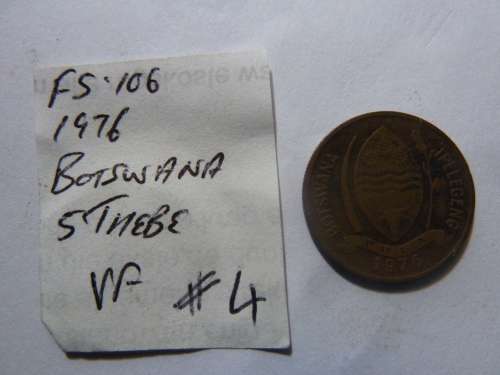 1976 Botswana 5 Thebe